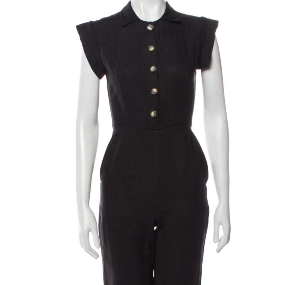 Black linen jumpsuit